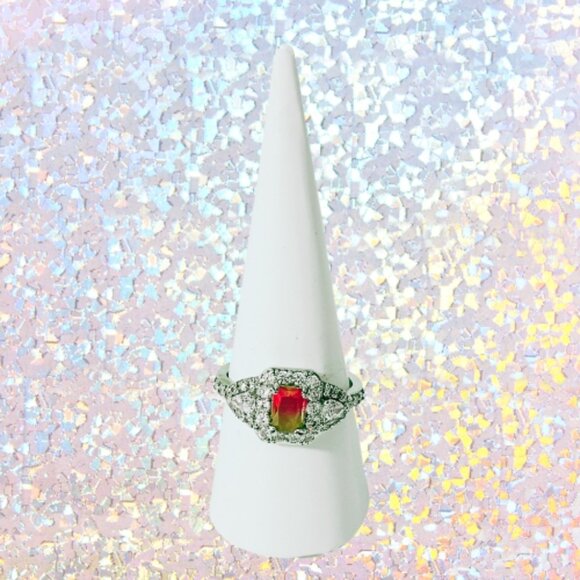 BP Original Collection Lab Created Watermelon Tourmaline Ring (Size 9) - Picture 2 of 7